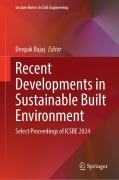 Cover-Bild zum Titel 'Recent Developments in Sustainable Built Environment' von ''