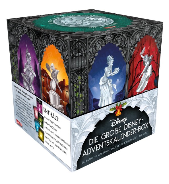 Die große Disney-Adventskalender-Box 2025 - Zauberhafte Weihnachts-Box mit 24 Büchern und 1.152 Seiten - 