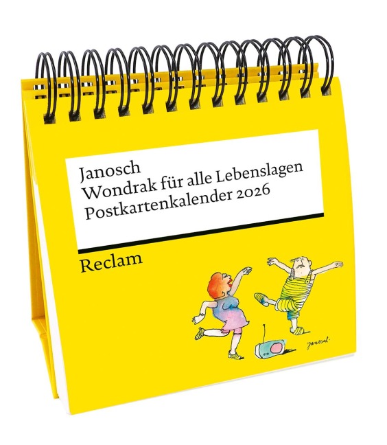 Janosch: 'Wondrak für alle Lebenslagen' (Postkartenkalender 2026). Mit Zitaten und Illustrationen von Janosch - Janosch