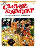 Cover-Bild zum Titel 'Clever und Smart 11: Die Erfindungen des Dr. Bakterius' von 'Francisco Ibáñez'
