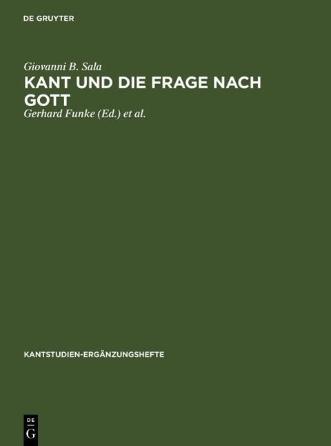 Kant und die Frage nach Gott - Giovanni B. Sala