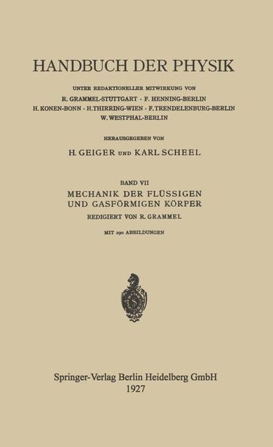 Mechanik der Flüssigen und Gasförmigen Körper - Jakob Ackeret, Albert Betz, Philipp Forchheimer, Andreas Gyemant, L. Hopf