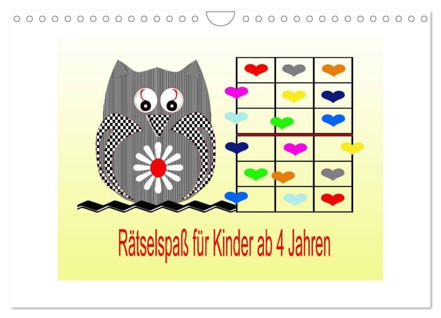 Rätselspaß für Kinder ab 4 Jahren (Wandkalender 2025 DIN A4 quer), CALVENDO Monatskalender - Youlia Youlia