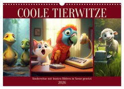 Cover-Bild zum Titel 'Coole Tierwitze (Wandkalender 2026 DIN A3 quer), CALVENDO Monatskalender' von 'Sabine Löwer'