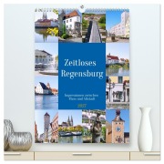 Cover-Bild zum Titel 'Zeitloses Regensburg. Impressionen zwischen Fluss und Altstadt (hochwertiger Premium Wandkalender 2027 DIN A2 hoch), Kunstdruck in Hochglanz' von 'Hanna Wagner'
