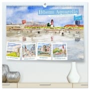 Cover-Bild zum Titel 'Büsum Aquarelle - Liebevolle Impressionen des beliebten Nordseebads (hochwertiger Premium Wandkalender 2026 DIN A2 quer), Kunstdruck in Hochglanz' von 'Michaela Schimmack'