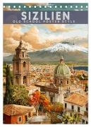Cover-Bild zum Titel 'Sizilien - Old School Poster Style (Tischkalender 2027 DIN A5 hoch), CALVENDO Monatskalender' von 'Val Thoermer'