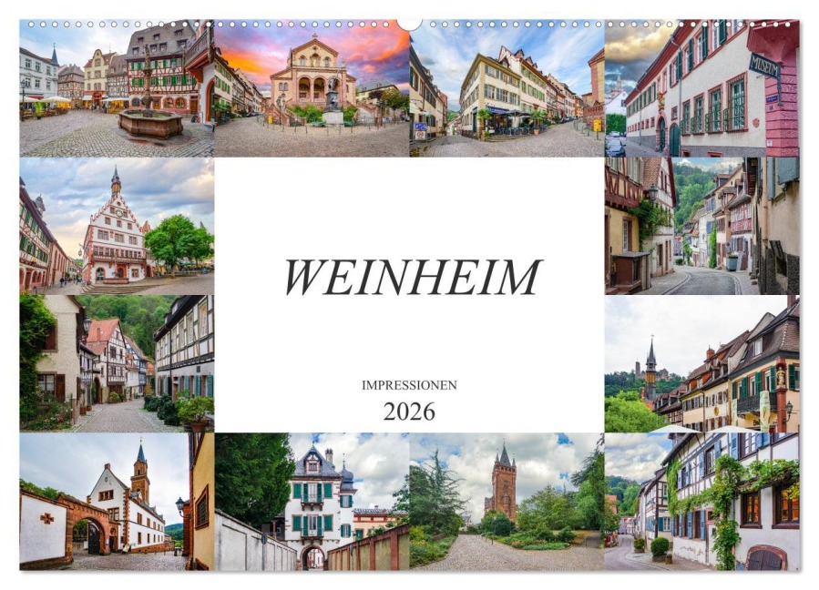Weinheim Impressionen (Wandkalender 2026 DIN A2 quer), CALVENDO Monatskalender - Dirk Meutzner