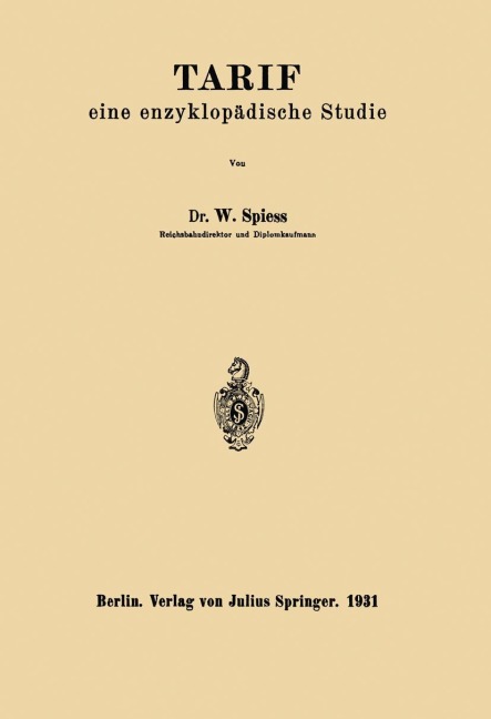 Tarif - W. Spieß