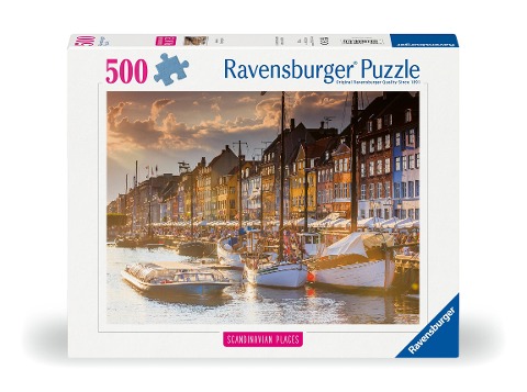Erwachsenenpuzzle 500 Teile - Sonnenuntergang in Kopenhagen - 
