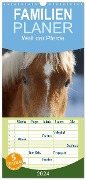 Familienplaner 2024 - Welt der Pferde mit 5 Spalten (Wandkalender, 21 x 45 cm) CALVENDO - Sigrid Starick