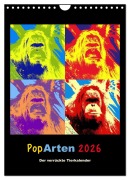 Cover-Bild zum Titel 'PopArten 2026 - Der verrückte Tierkalender (Wandkalender 2026 DIN A4 hoch), CALVENDO Monatskalender' von 'Mirko Weigt'