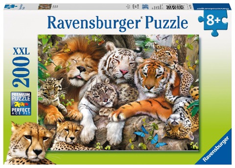 Schmusende Raubkatzen Puzzle 200 Teile - 