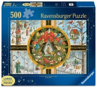 Cover-Bild zum Titel 'Erwachsenenpuzzle 500 Large Pieces - Singvögel im Winter' von ''