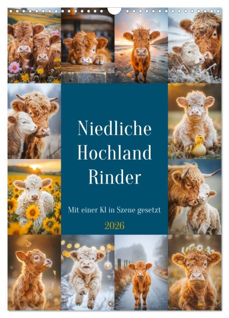 Niedliche Hochland Rinder (Wandkalender 2026 DIN A3 hoch), CALVENDO Monatskalender - Steffen Gierok-Latniak