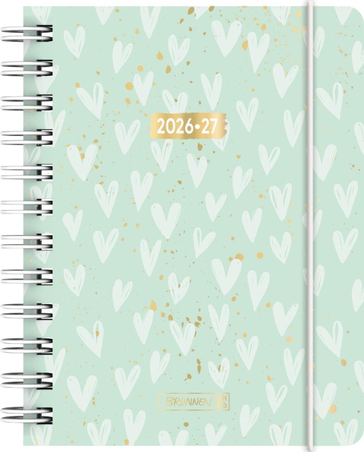 Schülerkalender 2026/2027 "Hearts" | A6, Kunststoff - 
