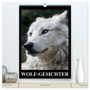 Cover-Bild zum Titel 'Wolf-Gesichter (hochwertiger Premium Wandkalender 2026 DIN A2 hoch), Kunstdruck in Hochglanz' von 'Elisabeth Stanzer'