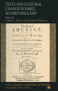 Cover-Bild zum Titel 'Texts and Cultural Change in Early Modern England' von ''