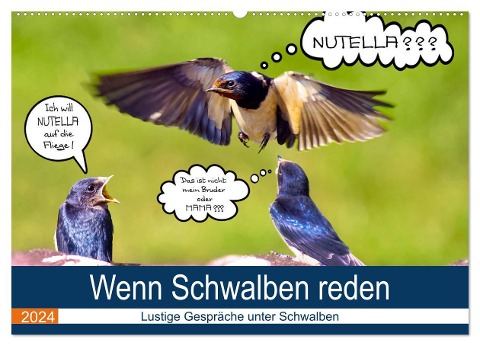 Wenn Schwalben reden (Wandkalender 2024 DIN A2 quer), CALVENDO Monatskalender - Uwe P. Frischmuth