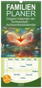 Cover-Bild zum Titel 'Familienplaner 2027 - Origami Kalender der Achtsamkeit - Achtsamkeitskalender mit 5 Spalten (Wandkalender, 21 x 45 cm) CALVENDO' von 'Mb Fotografie'