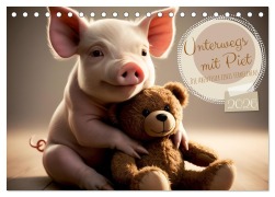 Unterwegs mit Piet - Die Abenteuer eines Ferkelchens (Tischkalender 2026 DIN A5 quer), CALVENDO Monatskalender - Melissa Blohm