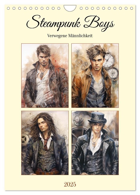 Steampunk Boys. Verwegene Männlichkeit (Wandkalender 2025 DIN A4 hoch), CALVENDO Monatskalender - Rose Hurley