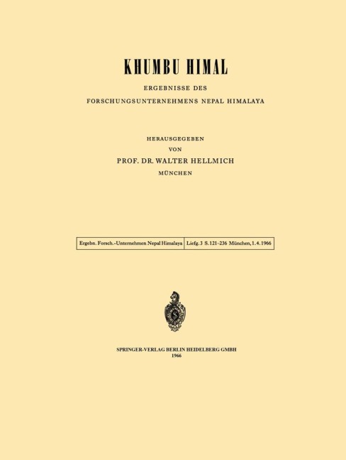 Khumbu Himal - Ergebnisse des Forschungsunternehmens Nepal Himalaya - 