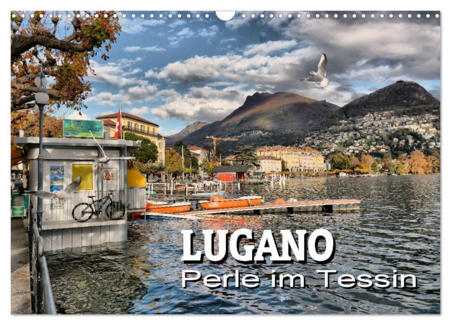 Lugano - Perle im Tessin (Wandkalender 2026 DIN A3 quer), CALVENDO Monatskalender - Thomas Bartruff