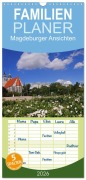 Cover-Bild zum Titel 'Familienplaner 2026 - Magdeburger Ansichten mit 5 Spalten (Wandkalender, 21 x 45 cm) CALVENDO' von 'Beate Bussenius'