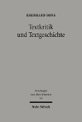 Cover-Bild zum Titel 'Textkritik und Textgeschichte' von 'Eberhard Bons'