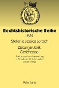 Cover-Bild zum Titel 'Zeitungsrubrik: Gerichtssaal' von 'Stefanie Loroch'