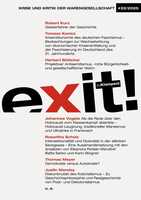 exit! Krise und Kritik der Warengesellschaft - Tomasz Konicz, Johannes Vogele, Herbert Böttcher, Roswitha Scholz, Robert Kurz
