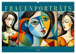 Cover-Bild zum Titel 'Frauenporträts, kubistisch und bunt (Wandkalender 2026 DIN A2 quer), CALVENDO Monatskalender' von 'Sabine Löwer'