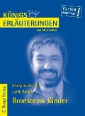 Cover-Bild zum Titel 'Bronsteins Kinder von Jurek Becker. Textanalyse und Interpretation.' von 'Jurek Becker'