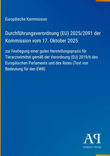 Durchführungsverordnung (EU) 2025/2091 der Kommission vom 17. Oktober 2025 - Europäische Kommission