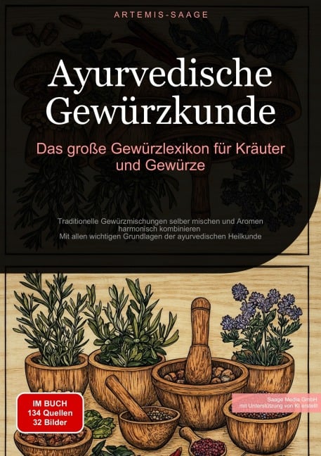 Ayurvedische Gewürzkunde: Das große Gewürzlexikon für Kräuter und Gewürze - Artemis Saage