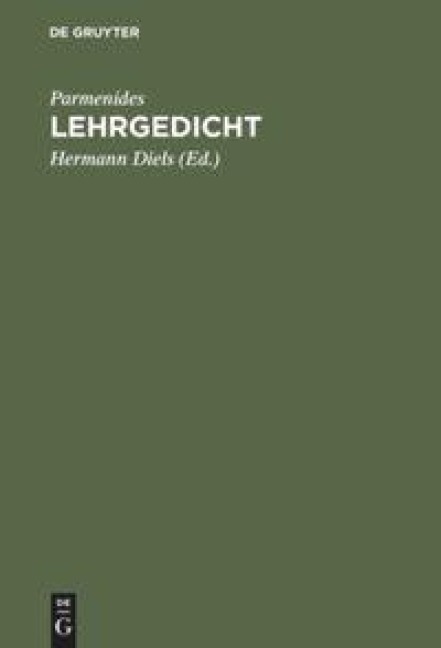 Lehrgedicht - Parmenides