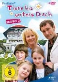 Cover-Bild zum Titel 'Tiere bis unters Dach' von 'Sebastian Andrae, Bele Nord, Andreas Schäfer, Biber Gullatz, Moritz Freise'