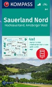 Cover-Bild zum Titel 'KOMPASS Wanderkarte 841 Sauerland Nord, Hochsauerland, Arnsberger Wald 1:50.000' von ''