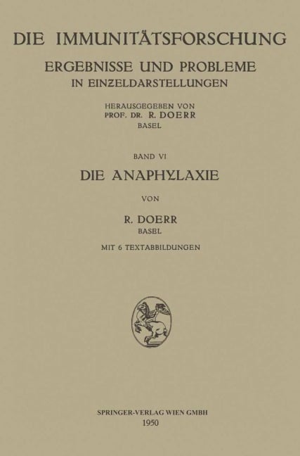 Die Anaphylaxie - Robert Doerr