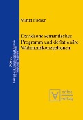Cover-Bild zum Titel 'Davidsons semantisches Programm und deflationäre Wahrheitskonzeptionen' von 'Martin Fischer'