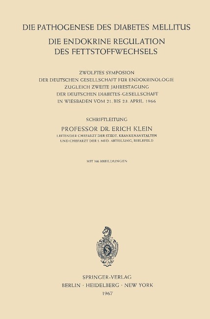 Die Pathogenese des Diabetes Mellitus - 