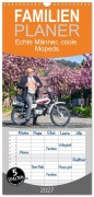 Cover-Bild zum Titel 'Familienplaner 2027 - Echte Männer, coole Mopeds mit 5 Spalten (Wandkalender, 21 x 45 cm) CALVENDO' von 'Frank Kremer & Richard Kiefer'
