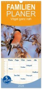 Cover-Bild zum Titel 'Familienplaner 2026 - Vögel ganz nah mit 5 Spalten (Wandkalender, 21 x 45 cm) CALVENDO' von 'Winfried Erlwein'