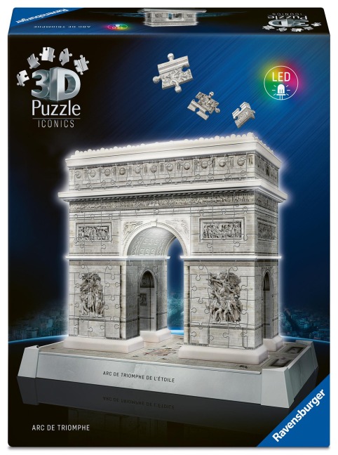3D Puzzle Iconics: Triumphbogen Paris - mit Licht - 