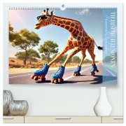 Tierische Illusionen - Humorvolle Tierfantasien (hochwertiger Premium Wandkalender 2025 DIN A2 quer), Kunstdruck in Hochglanz - Marco Warstat