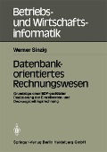 Cover-Bild zum Titel 'Datenbankorientiertes Rechnungswesen' von 'Werner Sinzig'