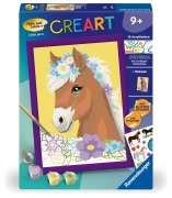 Cover-Bild zum Titel 'CreArt, Malen nach Zahlen Kinder - Pferd mit Blumen' von ''