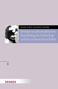 Cover-Bild zum Titel 'Beiträge zur philosophischen Begründung der Psychologie und der Geisteswissenschaften' von 'Edith Stein'