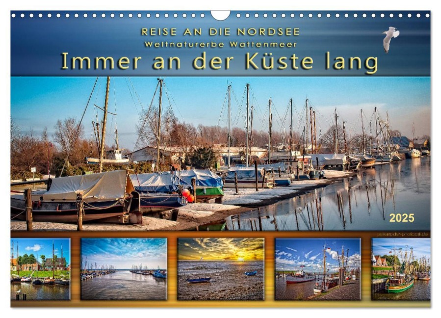 Reise an die Nordsee - Weltnaturerbe Wattenmeer, immer an der Küste lang (Wandkalender 2025 DIN A3 quer), CALVENDO Monatskalender - Peter Roder